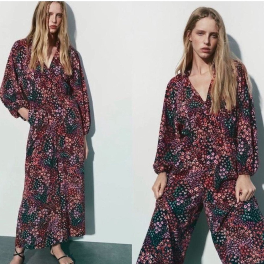 Zara Multicolor Floral Jumpsuit
